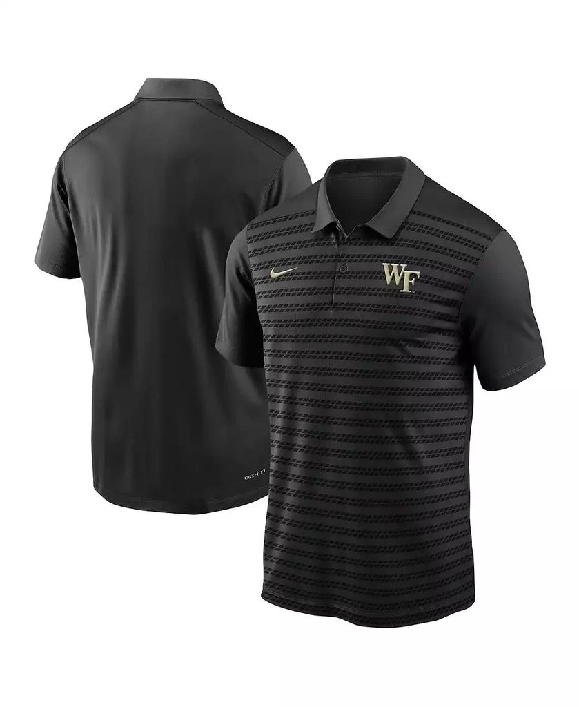 NIKE Men's Black Wake Forest Demon Deacons 2024 Sideline Victory Coaches Performance Polo 1