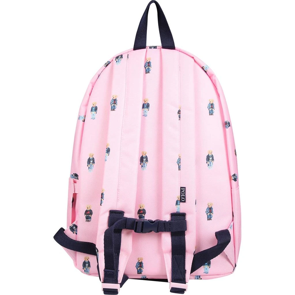 Ralph Lauren Pink Backpack For Girl With Polo Bear 2