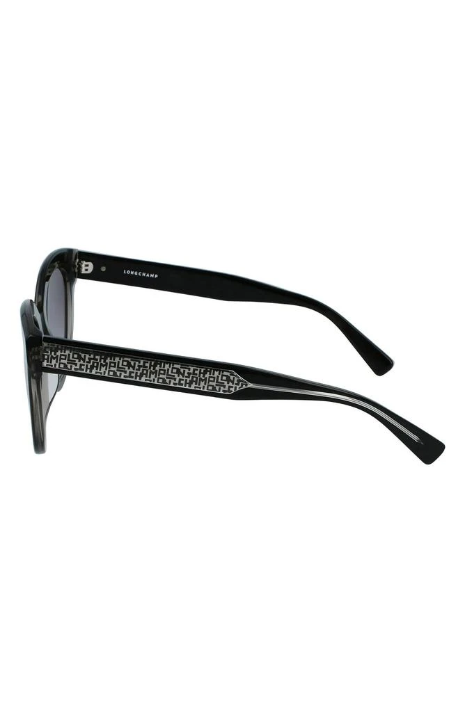 Authentic NEW Longchamp Black Cat Eye Frame Sunglasses Longchamp Grey Gradient Cat Eye Sunglasses Lo659s 001 57 in  main image 3