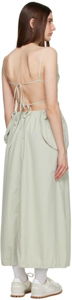 TheOpen Product Green Gathered Midi Dress 3