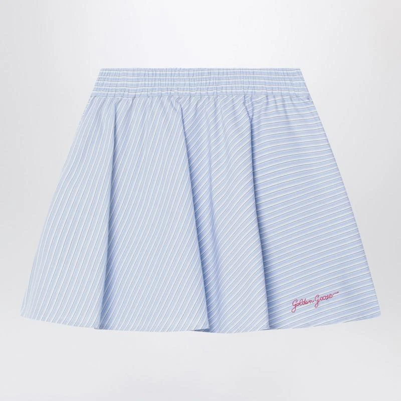 Golden Goose Light blue striped cotton skirt 1