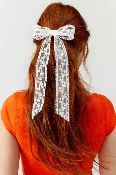 Urban Outfitters Floral Lace Hair Bow Barrette 1