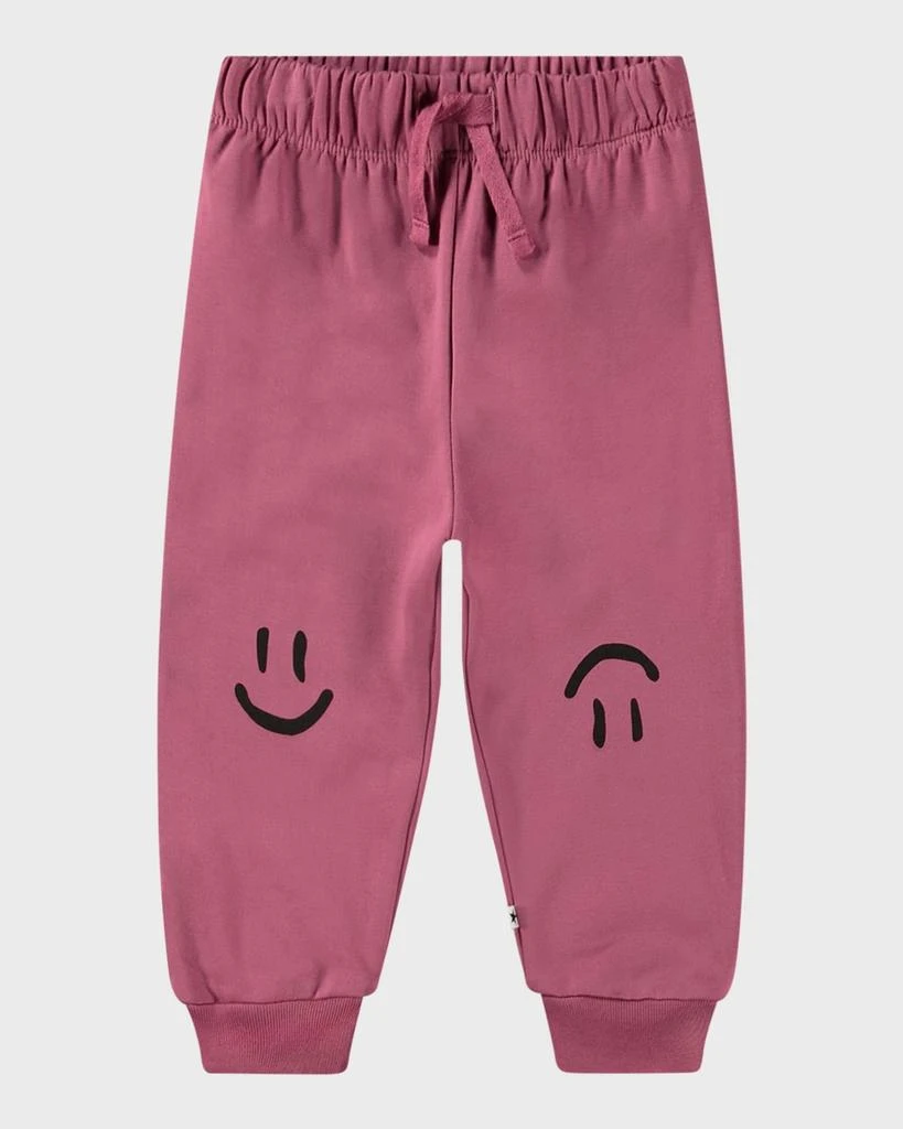 MOLO Girl's Simeon Happy Face Sweatpants, Size 3M-2 1