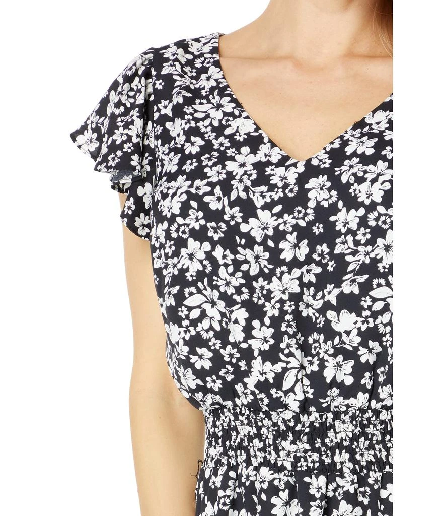 Vince Camuto V-Neck Tiered Dress with Flutter 3