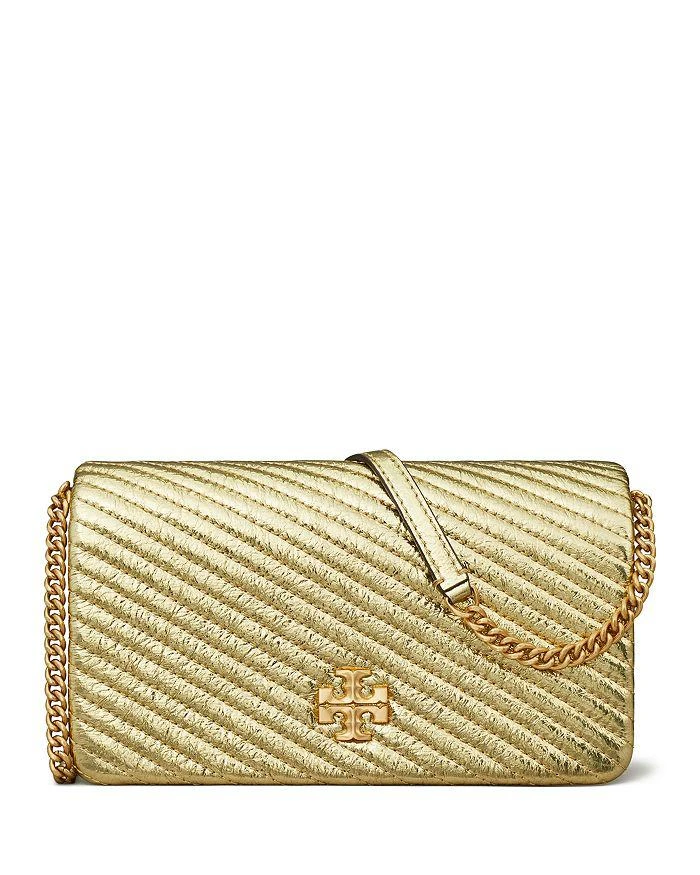 Tory Burch Kira Metallic Moto Quilted Leather Chain Wallet 1