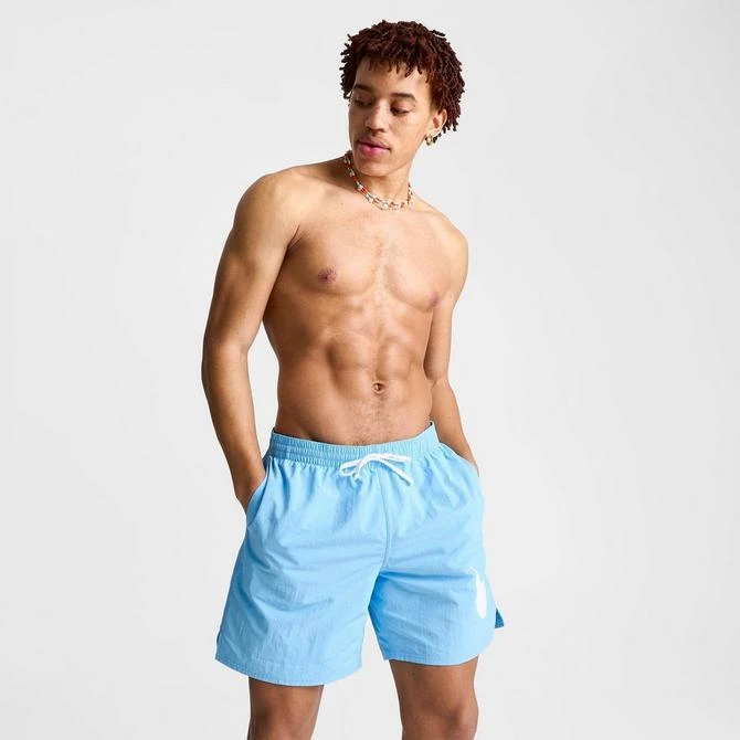 NIKE Men's Nike Swim Large Swoosh Graphic 7" Volley Swim Shorts 3