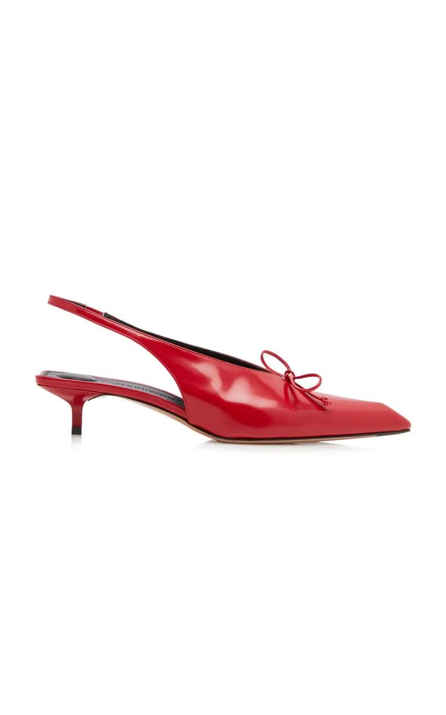 Jacquemus Jacquemus - Cubisto Leather Slingback Pumps - Red - IT 36 - Moda Operandi 1