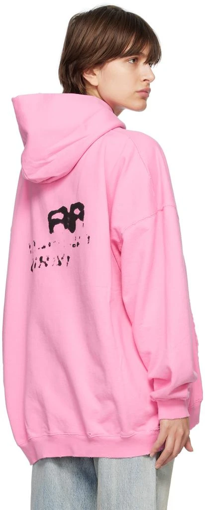 Balenciaga Pink 'Hand Drawn' BB Icon Hoodie 3