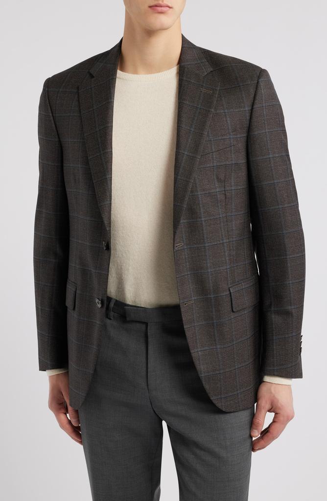 Peter Millar Flynn Classic Fit Windowpane Check Wool Sport Coat