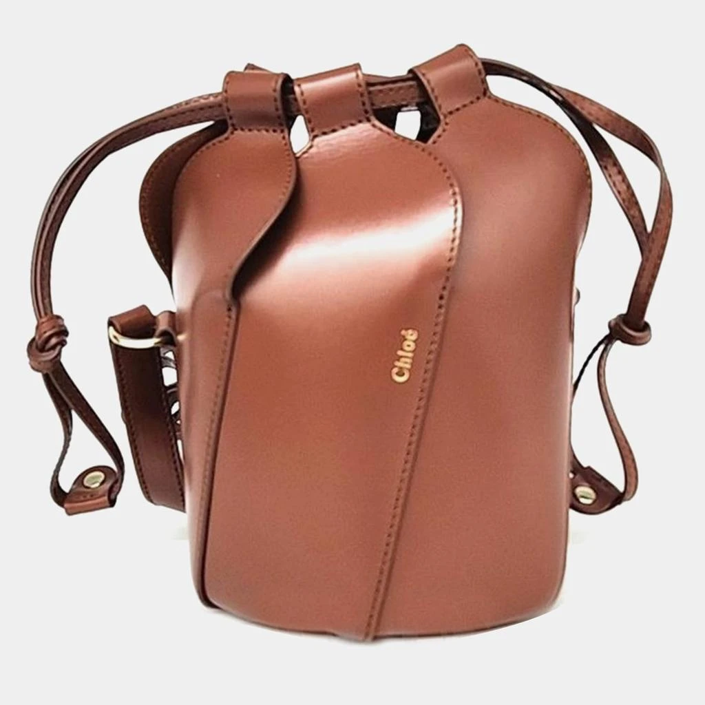 Chloé Chloe Brown Leather Mini Tulip Bucket Bag 1