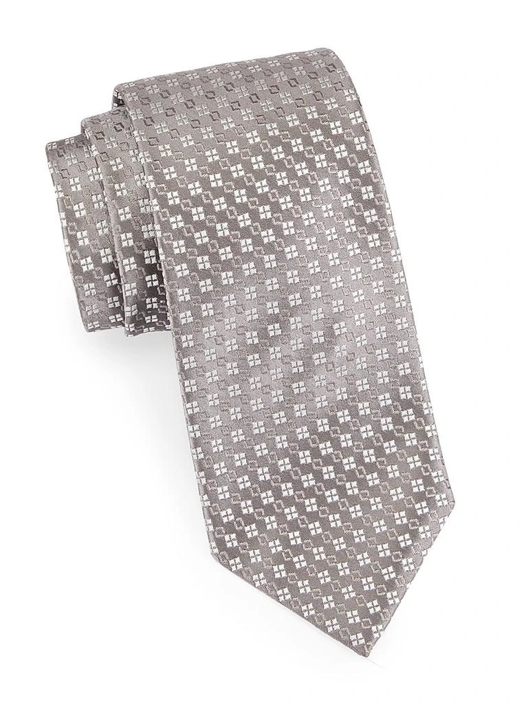 Charvet Mini Medallion Chain Silk Jacquard Tie 1
