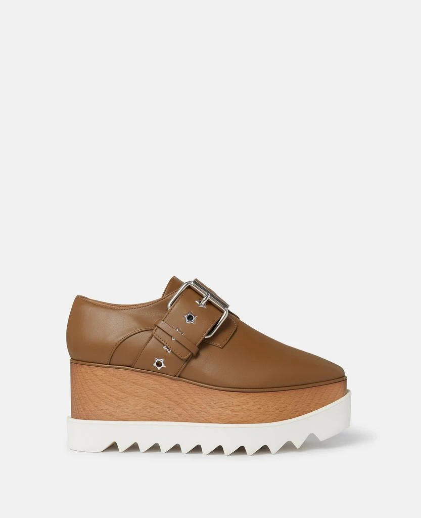 Stella McCartney Stella McCartney - Elyse Star-Studded Buckle Platform Shoes, Woman, Pecan brown, Size: 40 1