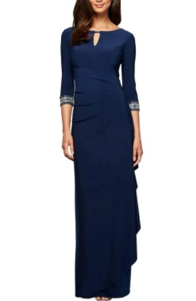 green emerald velvet dress Alex Evenings 8160476 main image 0