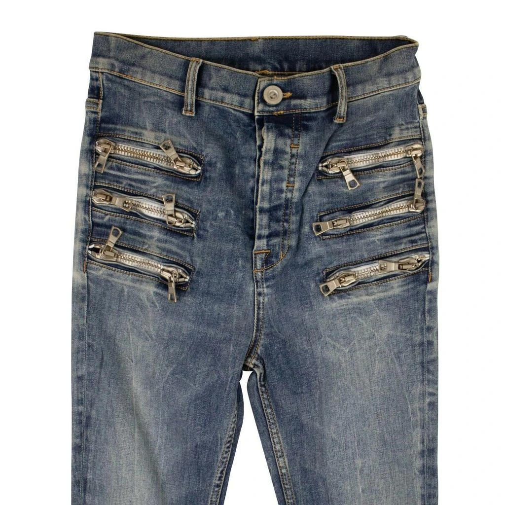 Unravel Project Triple Zip Skinny Fit Jeans - Blue 3