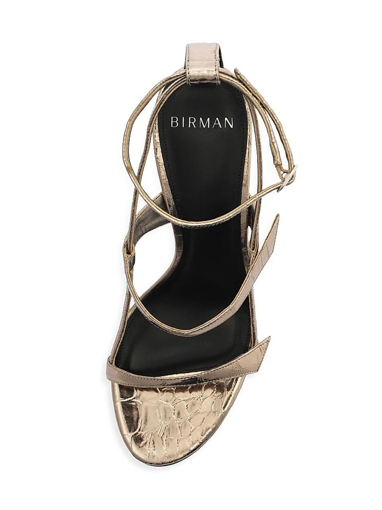 Alexandre Birman Tita 85MM Metallic Leather Cage Sandals 4