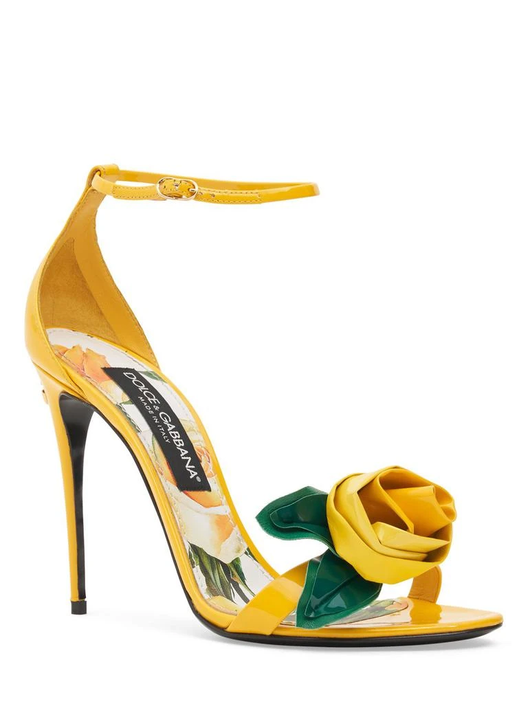 Dolce & Gabbana 105mm Keira Patent Leather Sandals 2