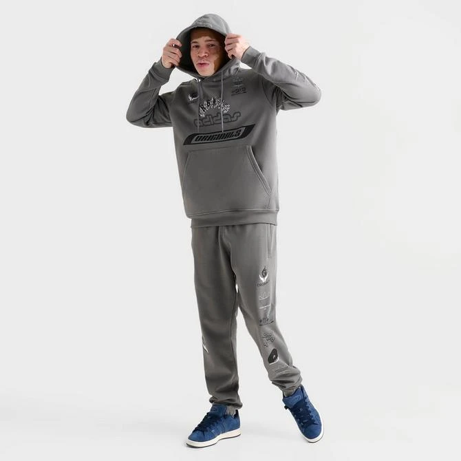 Adidas Men's adidas Originals Trefoil Essentials Moto Fleece Pullover Hoodie 2
