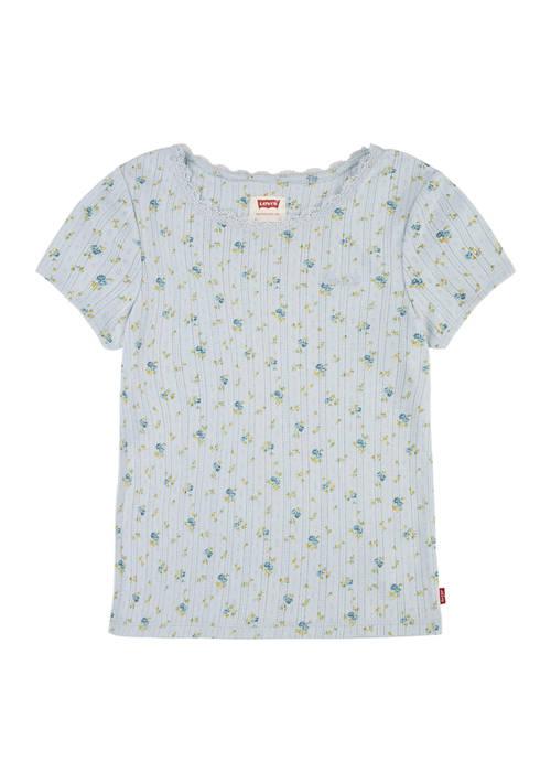 Levi's S Girls 7 16 Short Sleeve Lace Scoop Neck T Shirt