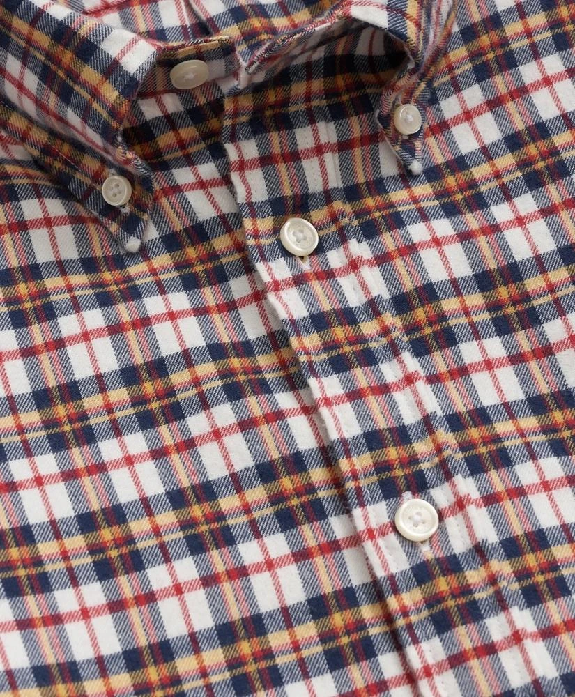 Brooks Brothers Portuguese Flannel Polo Button Down Collar, Multi-Check Shirt 2
