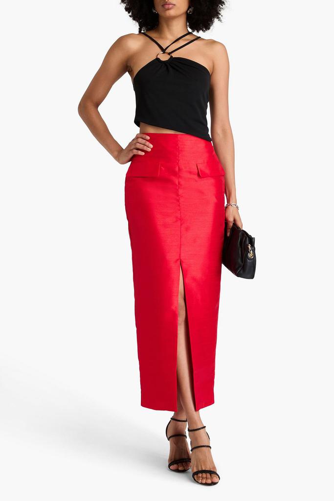 NICHOLAS Shantung maxi skirt