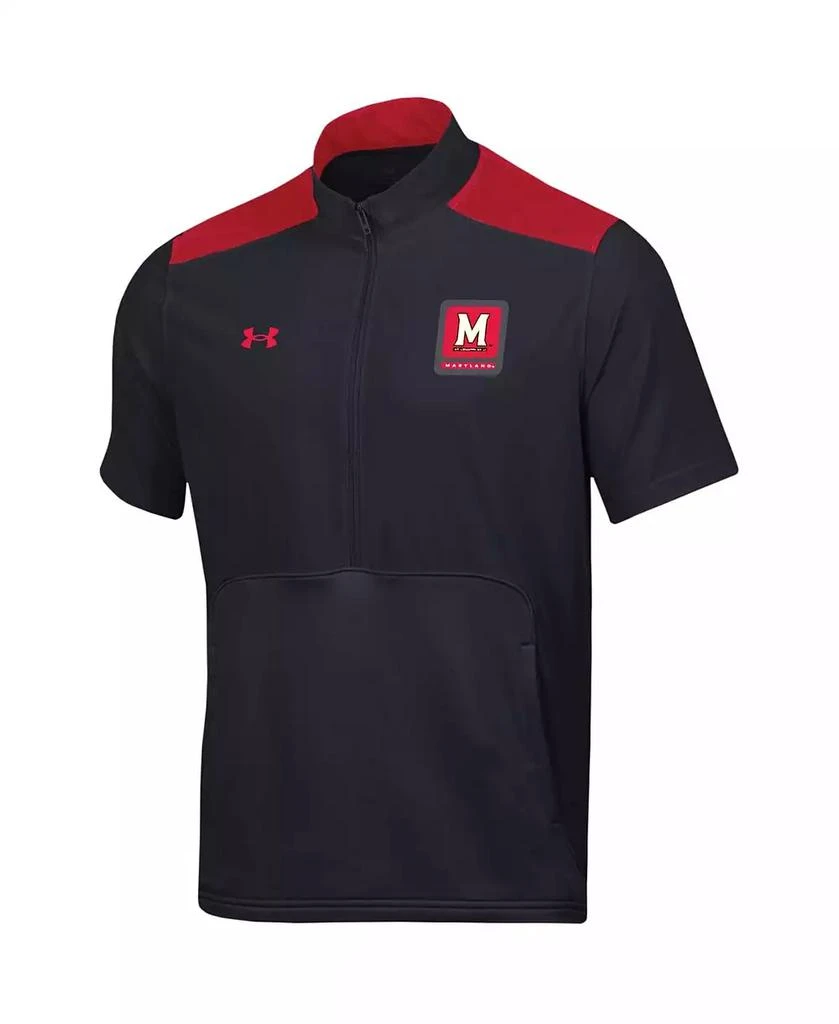 Under Armour Men's Black Maryland Terrapins Motivate Half-Zip Jacket 3