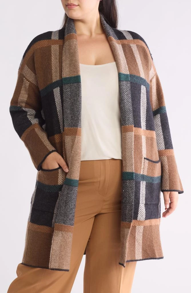 Joseph A Plaid Shawl Collar Cardigan 1