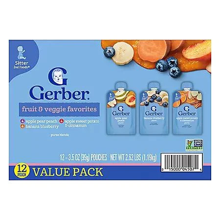 Gerber Gerber Toddler Pouch Variety Pack, 3.5 oz., 12 ct. 5