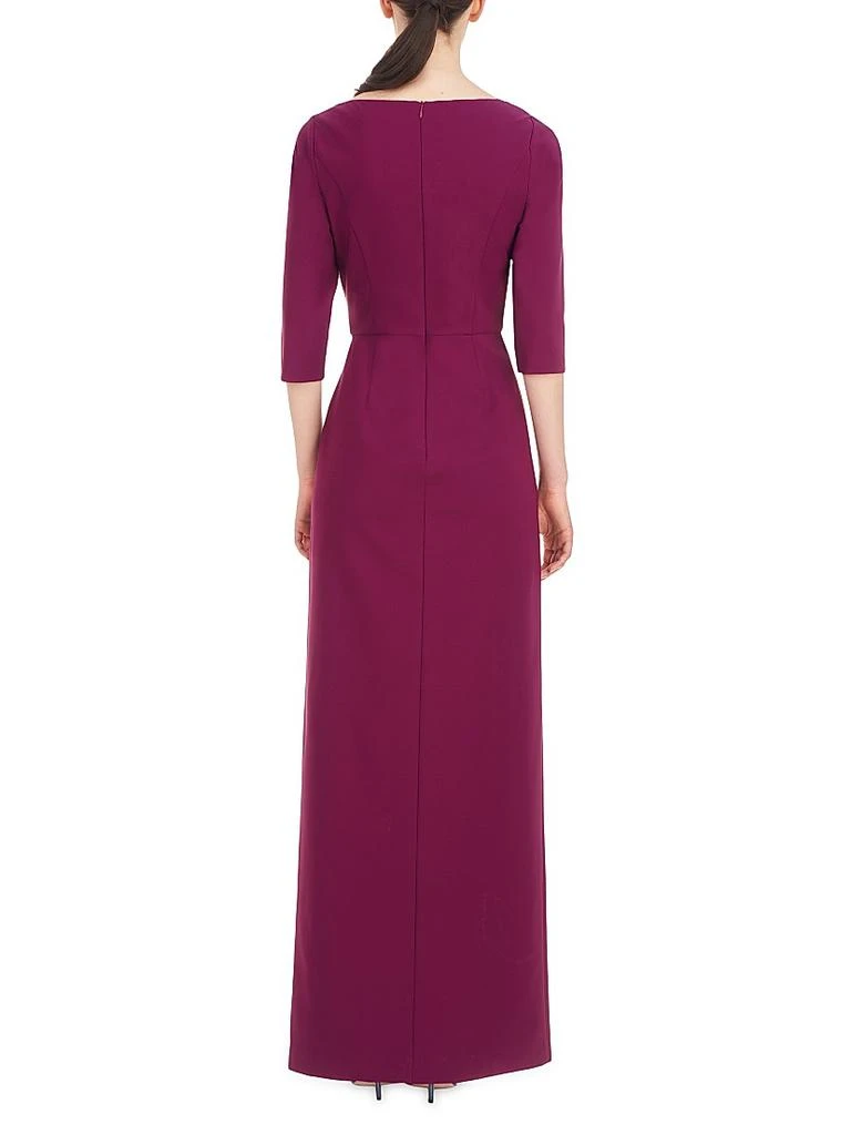 Kay Unger Margerite Pleated Column Gown 4