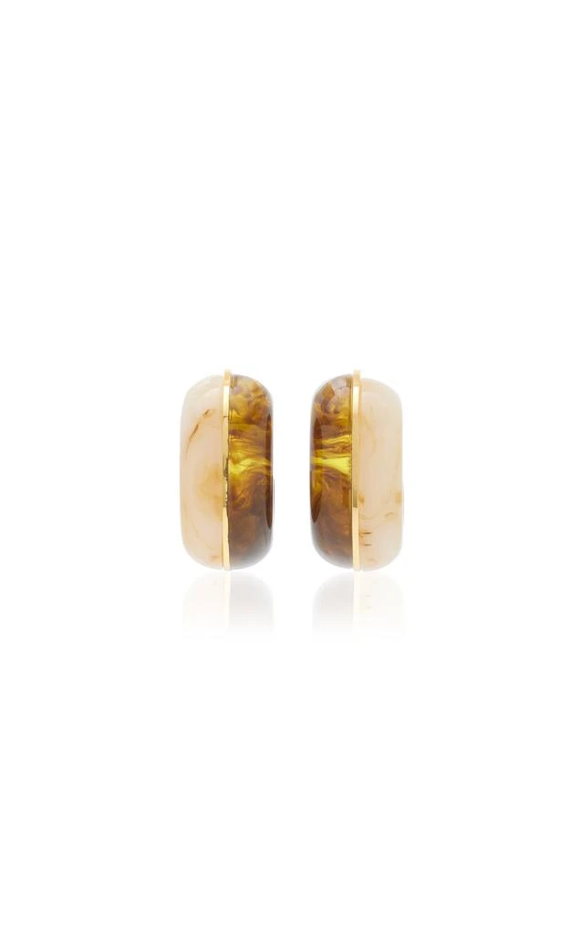 Lizzie Fortunato Lizzie Fortunato - Halo Gold-Plated Brass Hoops - Brown - OS - Moda Operandi - Gifts For Her 1