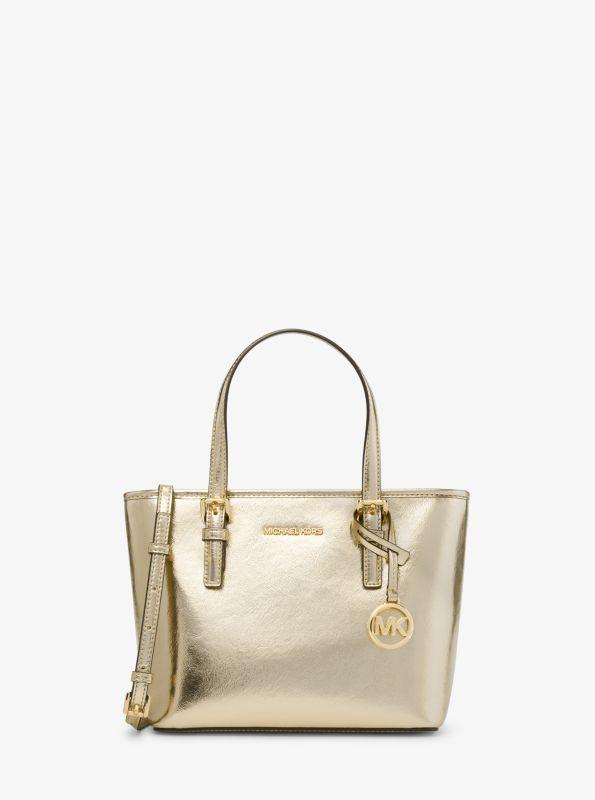 michael_kors Jet Set Travel Extra-Small Metallic Top-Zip Tote Bag