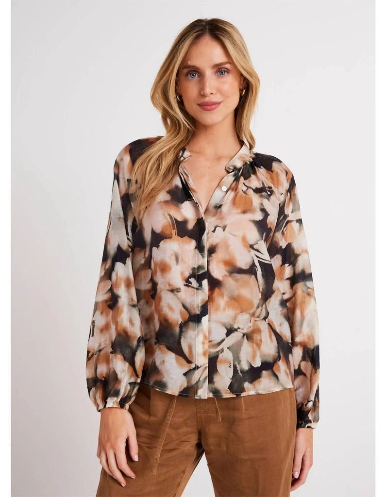 Bella Dahl Bella Dahl - Long Sleeve Shirred Raglan Shirt 1