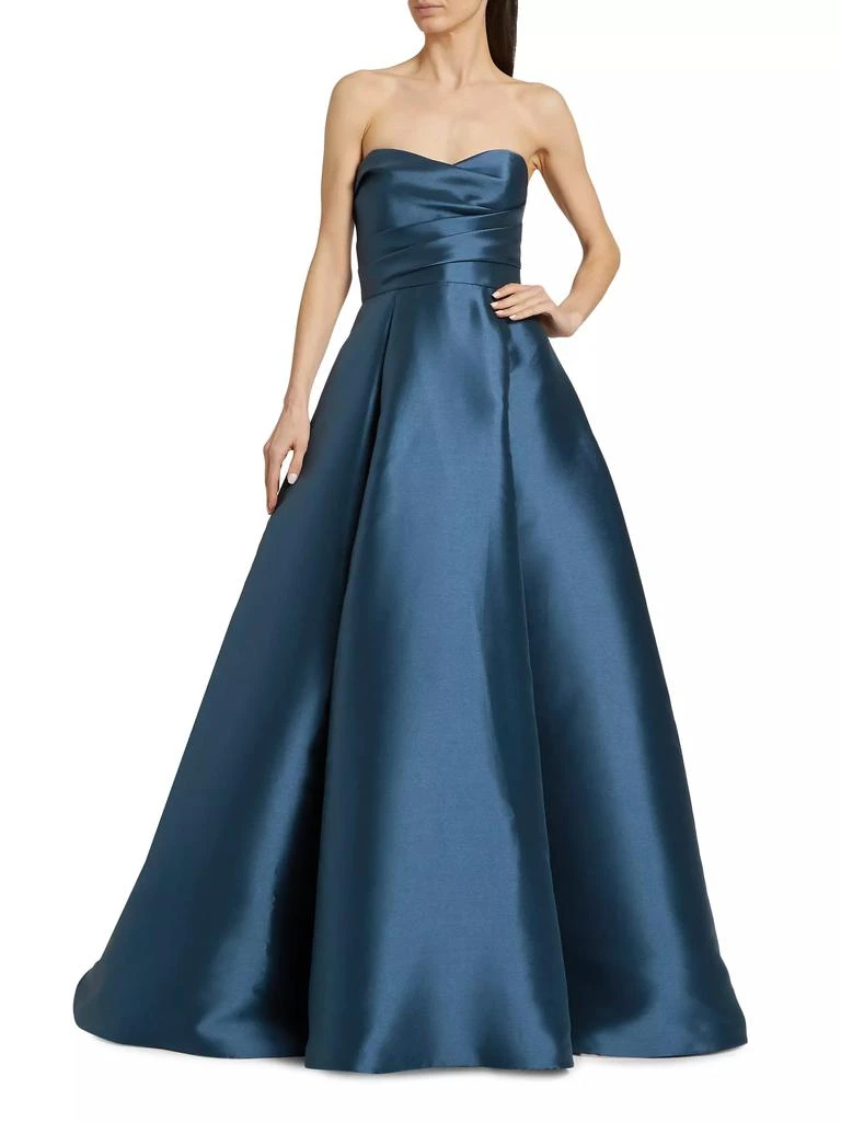 Amsale Strapless Mikado Satin Gown 2