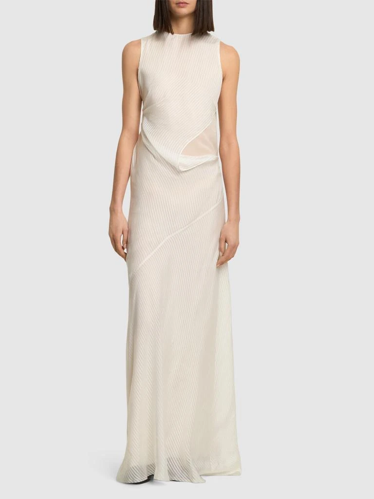 ANN DEMEULEMEESTER Leah Asymmetric Satin Long Dress 1