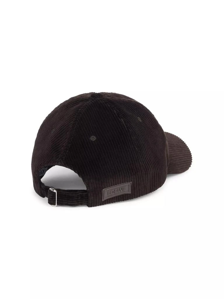 Loewe Anagram Patch Cap Dark Brown X22 ONE SIZE Corduroy LOEWE K820358X22 Unisex Cap Anagram Patch Dark Brown  main image 4