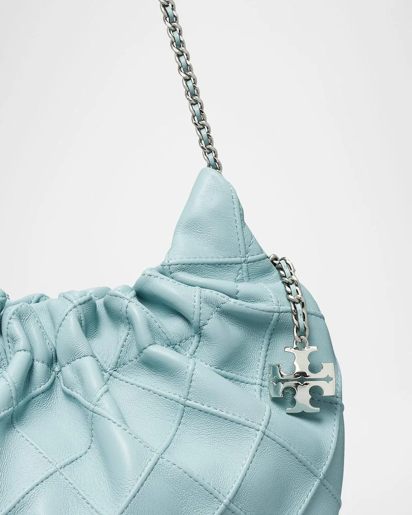 Tory Burch Fleming Mini Quilted Leather Hobo Bag 5