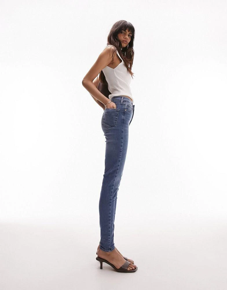 Topshop Topshop high rise Jamie jeans in mid blue 1