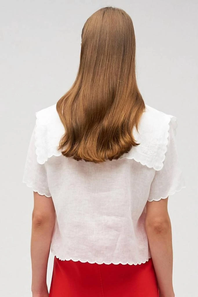 Oroton Handkerchief Blouse In White 3