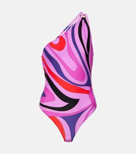 Pucci Marmo one-shoulder swimsuit 1
