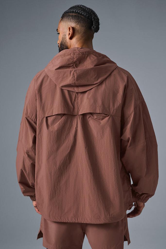 Alo Vantage Nylon Ripstop Track Jacket - Chestnut - Jackets