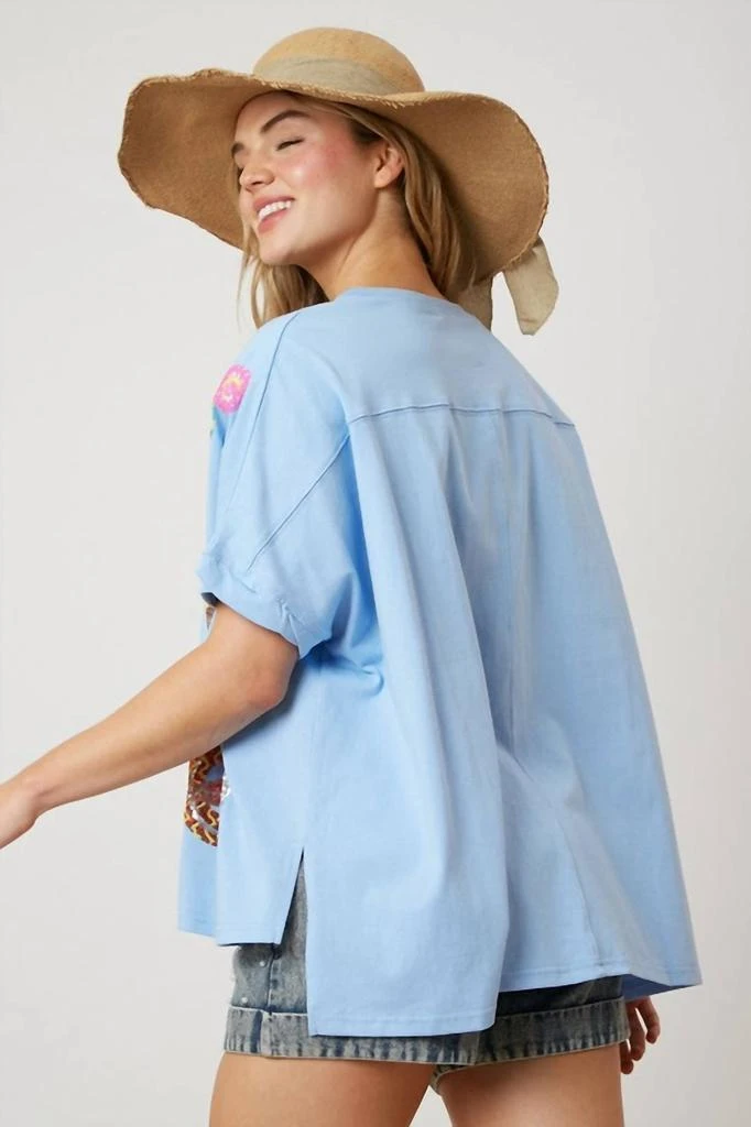 FANTASTIC FAWN Toss Me A Floatie Tee In Blue 3