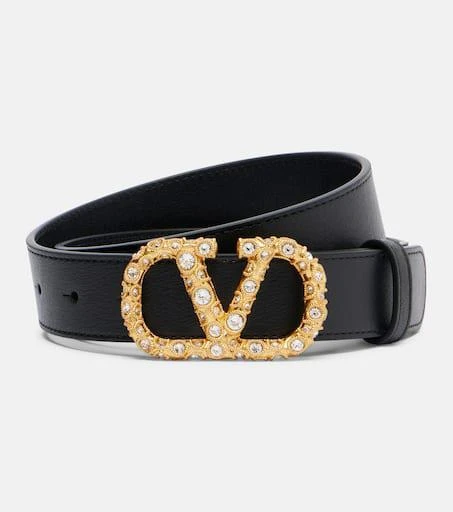 Valentino VLogo Swarovski®-embellished leather belt