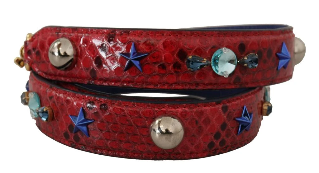 Dolce & Gabbana Chic Red Python Leather Shoulder Strap 2