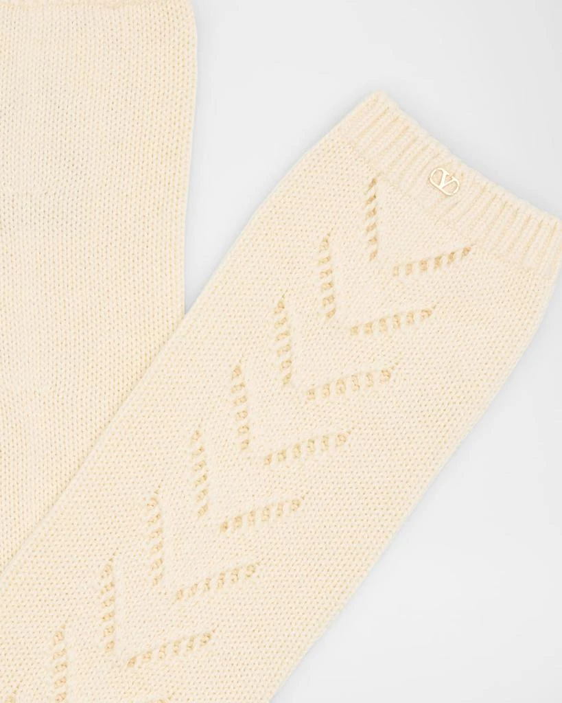 Valentino Cotton Pointelle Knee-High Socks 2