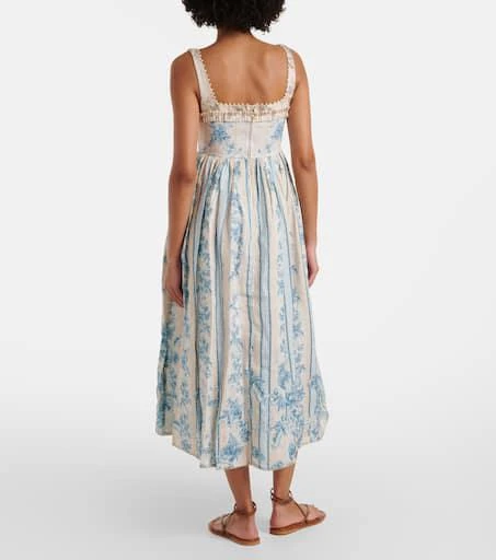 Agua by Agua Bendita Barbara floral linen midi dress 3