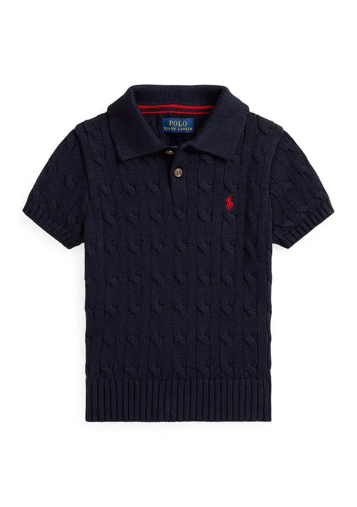 Ralph Lauren Boys 2-7 Cable-Knit Cotton Polo Sweater