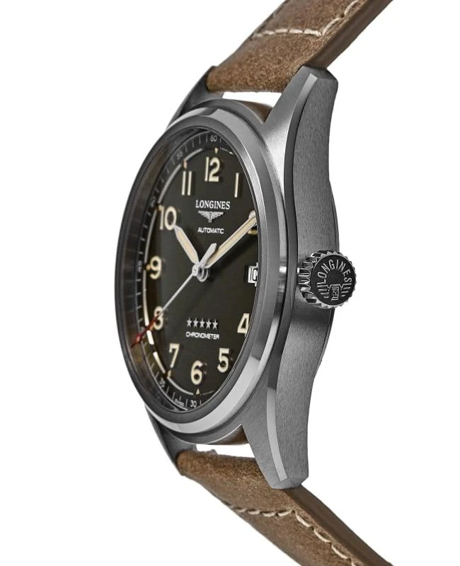 Longines Longines Spirit Automatic Green Dial Leather Strap Men's Watch L3.811.4.03.2 4