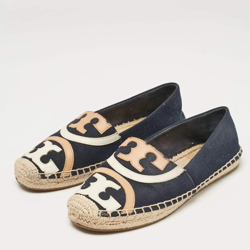 Tory Burch Tory Burch Navy Blue Canvas Poppy Espadrille Flats Size 36 2