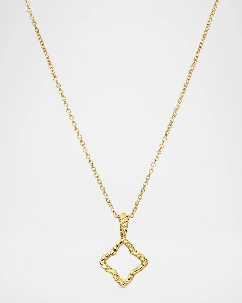 David Yurman Cable Collectibles 18k Gold Quatrefoil Necklace 7