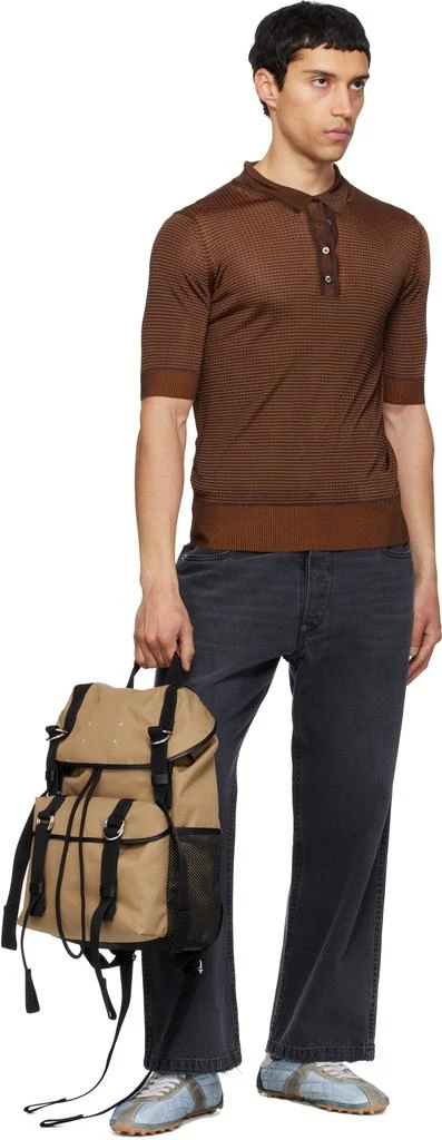 MAISON MARGIELA Beige High Tech Medium Backpack 4