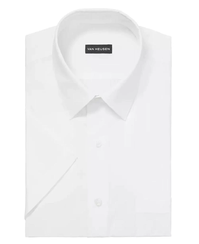 Van Heusen Poplin Solid Short-Sleeve Dress Shirt 3